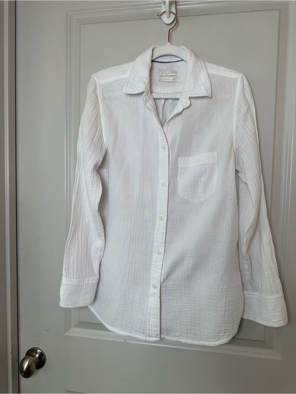 J. Crew Gauzy 109% Cotton Lightweight Button Up Shirt, Size Small